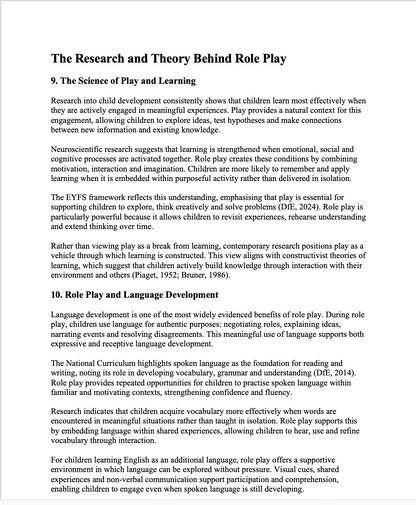Purposeful Role Play in EYFS & KS1

Theory, Research and Practical Classroom Application