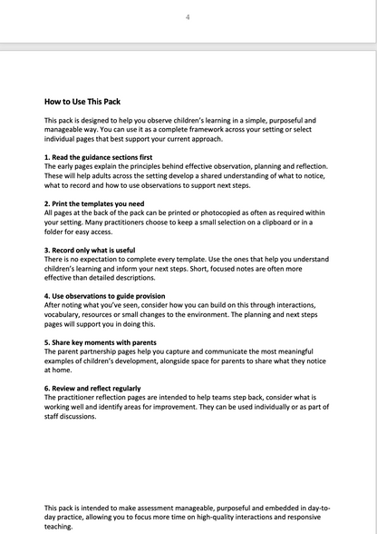 The Little Learners Assessment & Reporting Bundle
(Observation Pack + End of Reception Report Writing Statements)