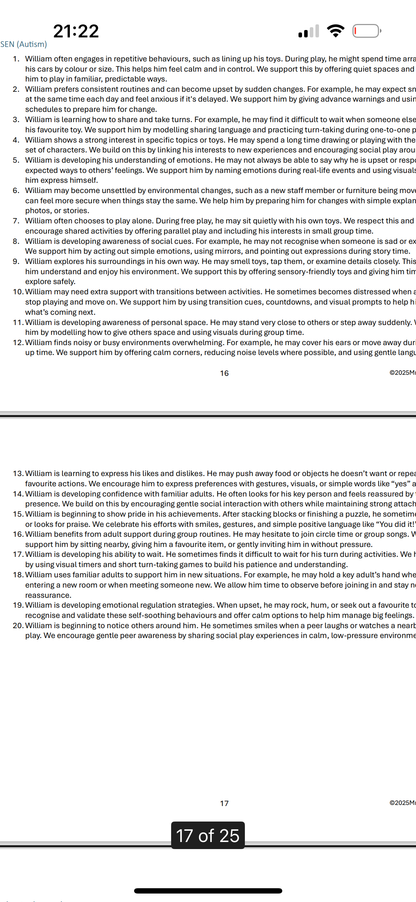2-Year Progress Check 2025:  Differentiated Statements
