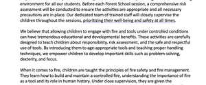 Letter to Parents explaining Forest School (Outdoor Learning) *Improved and updated 2023*