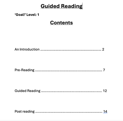 Guided reading 'Goal!' (Pink)