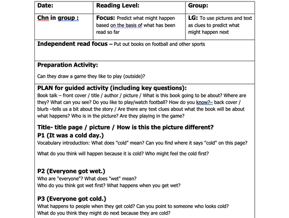 Guided reading 'Goal!' (Pink)