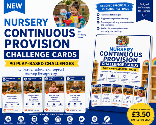 Continuous Provision Challenge Cards – NURSERY (Small School Licence up to 10 Teachers)