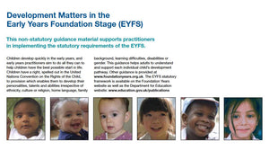 Development Matters in the Early Years Foudation Stage (EYFS): 2012