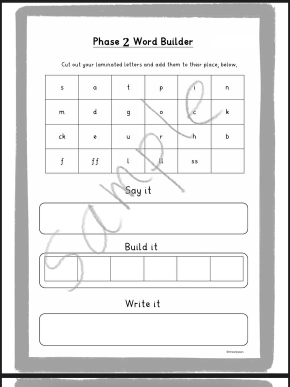 Phase 2 Word Builder Mat