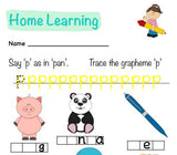 Phonics: Letters and Sounds Activity Sheet (Bundle) s, a, t, p, i, n