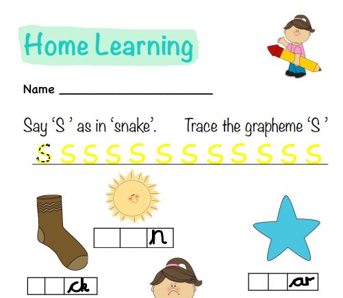 Phonics: Letters and Sounds Activity Sheet (Bundle) s, a, t, p, i, n