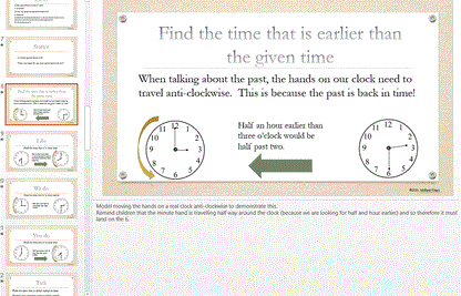 Year 2 Maths Planning (Time).  1 Week